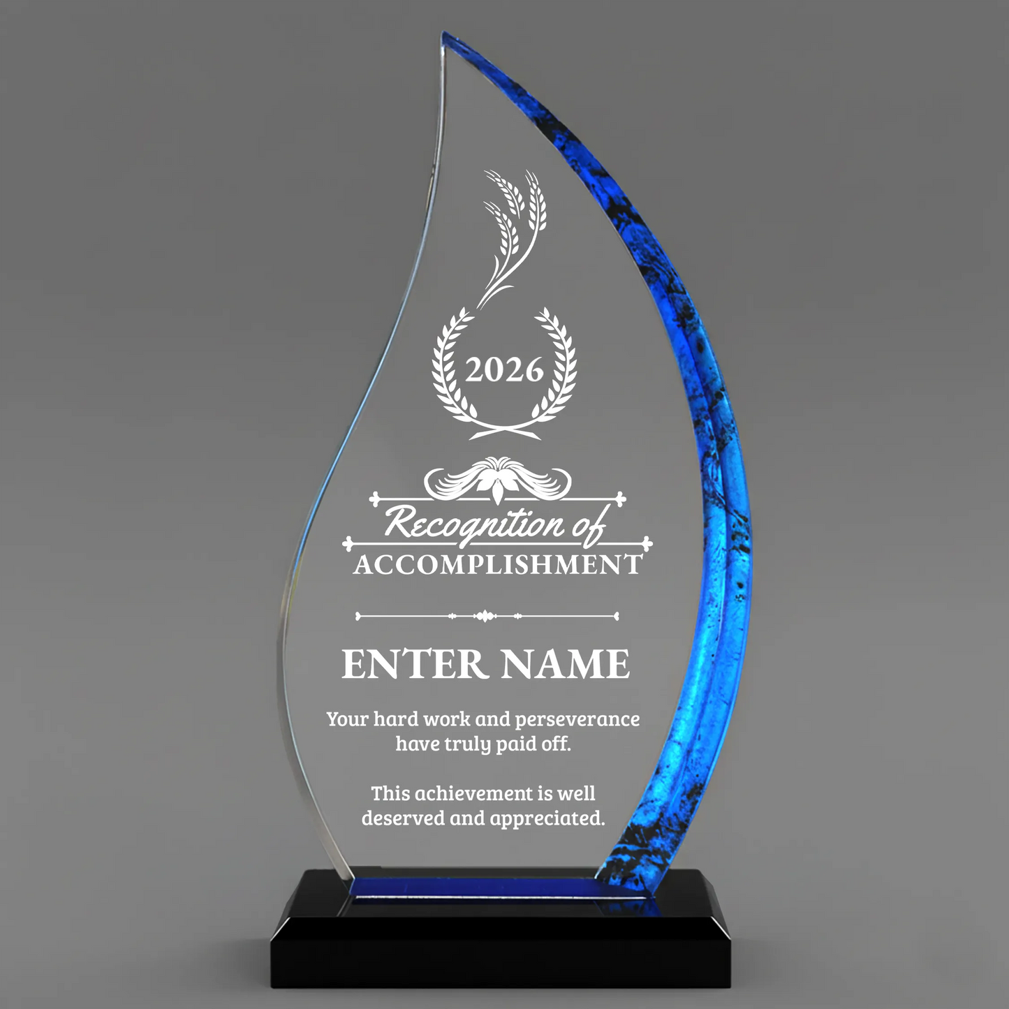 Achievement Awards - Blue Flame Awards - Personalize Online - Choose From 5 Designs