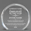Employee Appreciation Awards - Clear Round Acrylic Awards - Personalize Online - Choose From 5 Designs