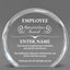 Employee Appreciation Awards - Clear Round Acrylic Awards - Personalize Online - Choose From 5 Designs