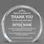 Thank You Awards - Clear Round Acrylic Awards - Personalize Online – Choose From 5 Designs
