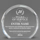 Long Service Awards - Clear Round Acrylic Awards - Personalize Online – Choose From 5 Designs