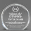 Long Service Awards - Clear Round Acrylic Awards - Personalize Online – Choose From 5 Designs