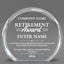 Retirement Awards - Clear Round Acrylic Awards - Personalize Online – Choose From 5 Designs