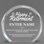 Retirement Awards - Clear Round Acrylic Awards - Personalize Online – Choose From 5 Designs