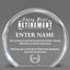 Retirement Awards - Clear Round Acrylic Awards - Personalize Online – Choose From 5 Designs