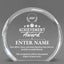 Achievement Awards - Clear Round Acrylic Awards - Personalize Online - Choose From 5 Designs