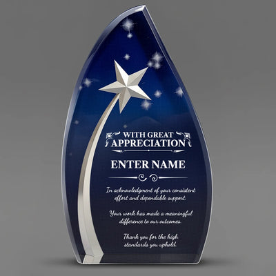 Appreciation Awards - Acrylic Star Powered Awards - Personalize Online – Choose From 5 Designs