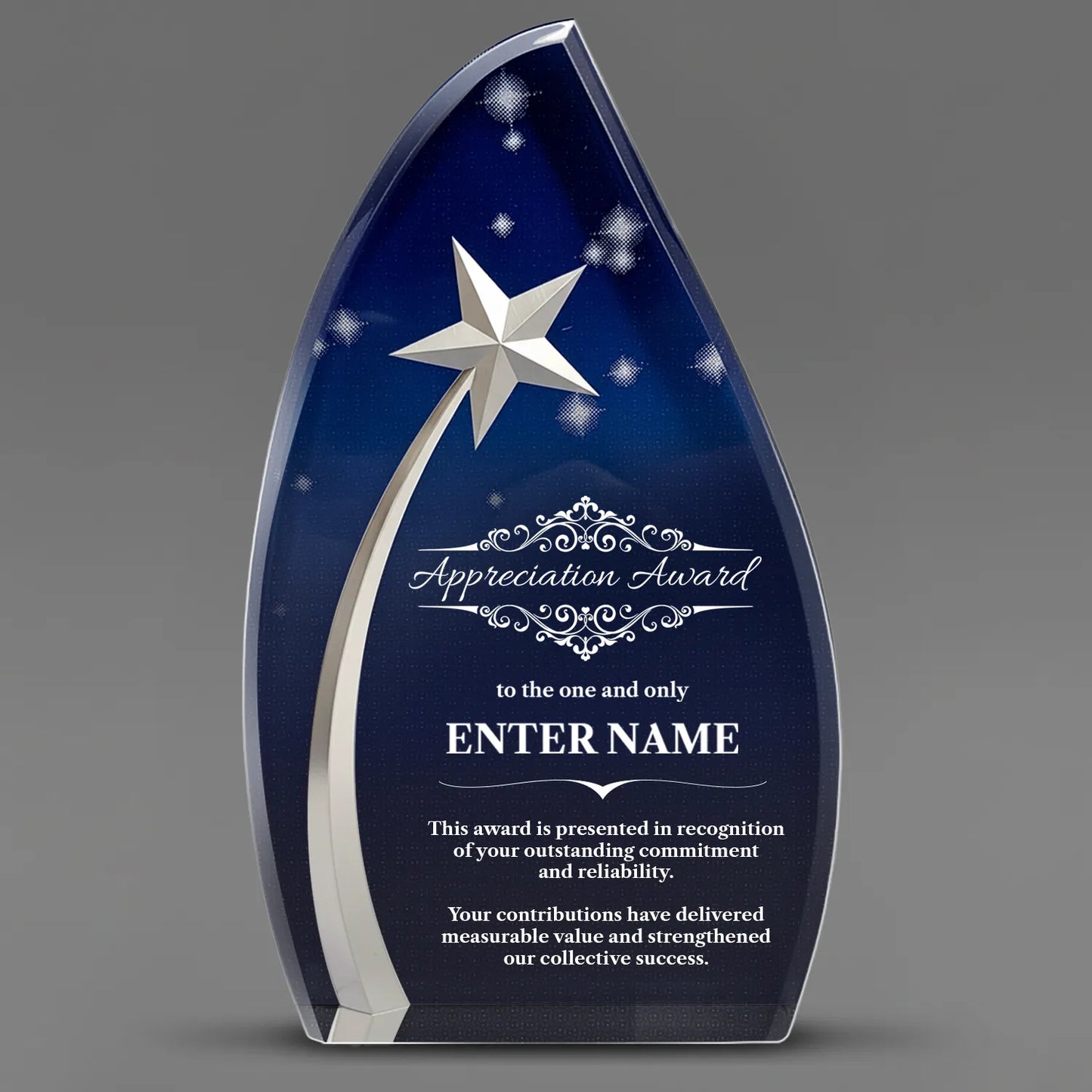 Appreciation Awards - Acrylic Star Powered Awards - Personalize Online – Choose From 5 Designs