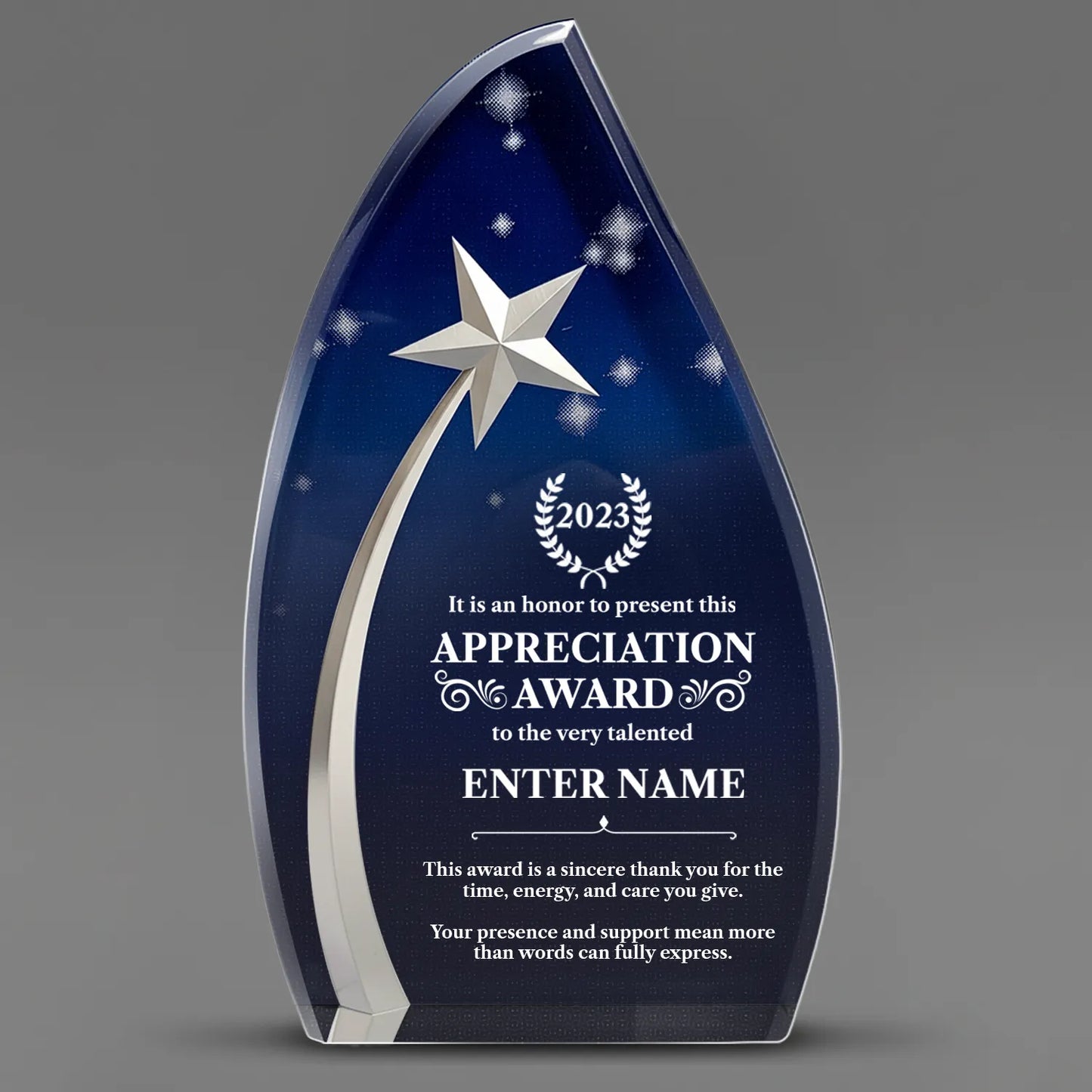Appreciation Awards - Acrylic Star Powered Awards - Personalize Online – Choose From 5 Designs