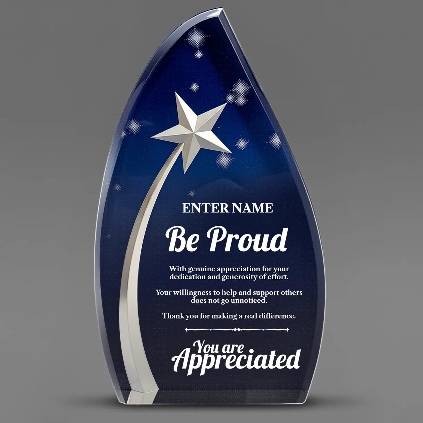 Appreciation Awards - Acrylic Star Powered Awards - Personalize Online – Choose From 5 Designs