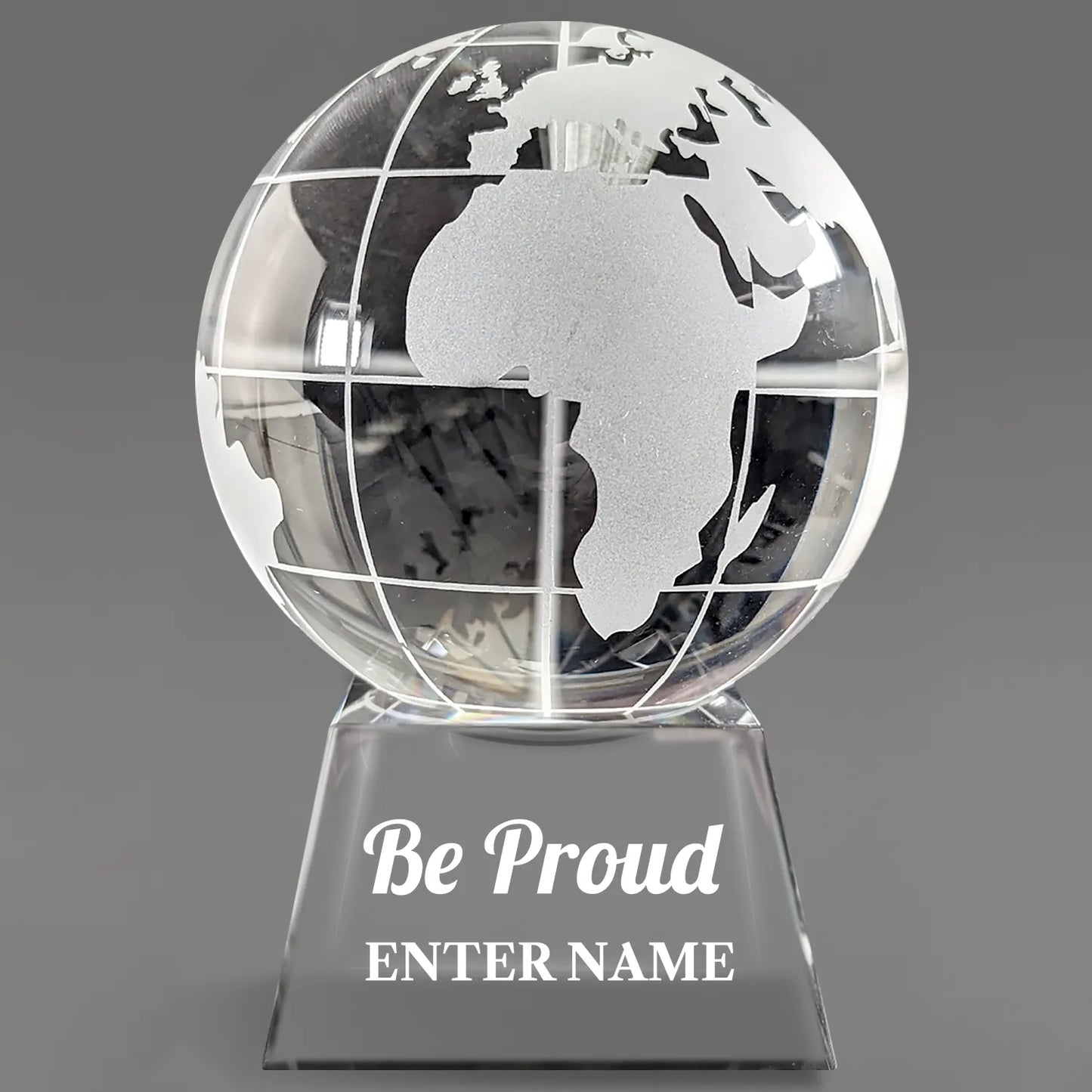 Appreciation Awards - Optical Crystal Globe Awards - Personalize Online – Choose From 5 Designs