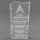Appreciation Awards - Clear Crystal Facet Wave Awards - Personalize Online – Choose From 5 Designs
