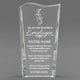 Employee Appreciation Awards - Clear Crystal Facet Wave Awards - Personalize Online – Choose From 5 Designs