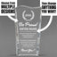 Thank You Awards - Clear Crystal Facet Wave Awards - Personalize Online – Choose From 5 Designs