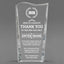 Thank You Awards - Clear Crystal Facet Wave Awards - Personalize Online – Choose From 5 Designs