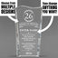 Long Service Awards - Clear Crystal Facet Wave Awards - Personalize Online – Choose From 5 Designs