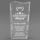 Achievement Awards - Clear Crystal Facet Wave Awards - Personalize Online – Choose From 5 Designs