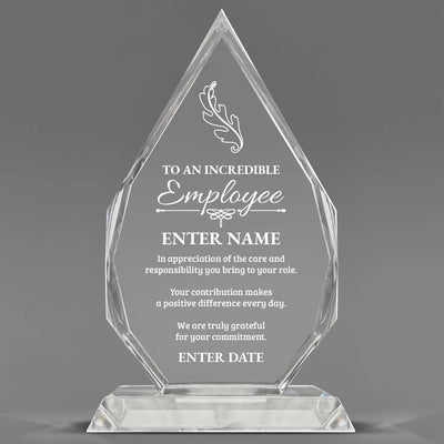 Employee Appreciation Awards - Optic Crystal Royal Diamond Awards - Personalize Online – Choose From 5 Designs