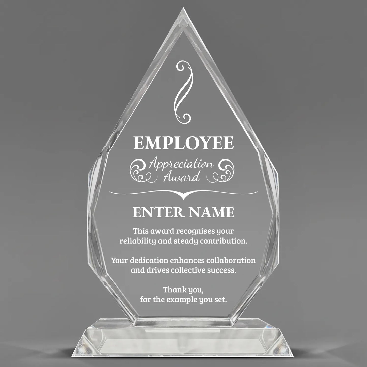 Employee Appreciation Awards - Optic Crystal Royal Diamond Awards - Personalize Online – Choose From 5 Designs