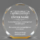Appreciation Awards - Gold Octagon Acrylic Awards - Personalize Online – Choose From 5 Designs