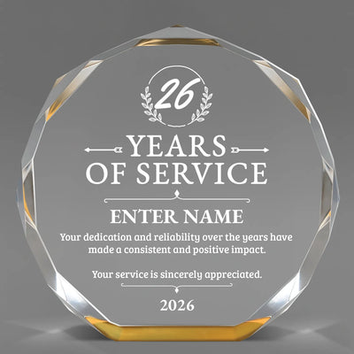 Long Service Awards | Gold Octagon Acrylic Award | Personalize Online – Choose From 5 Designs