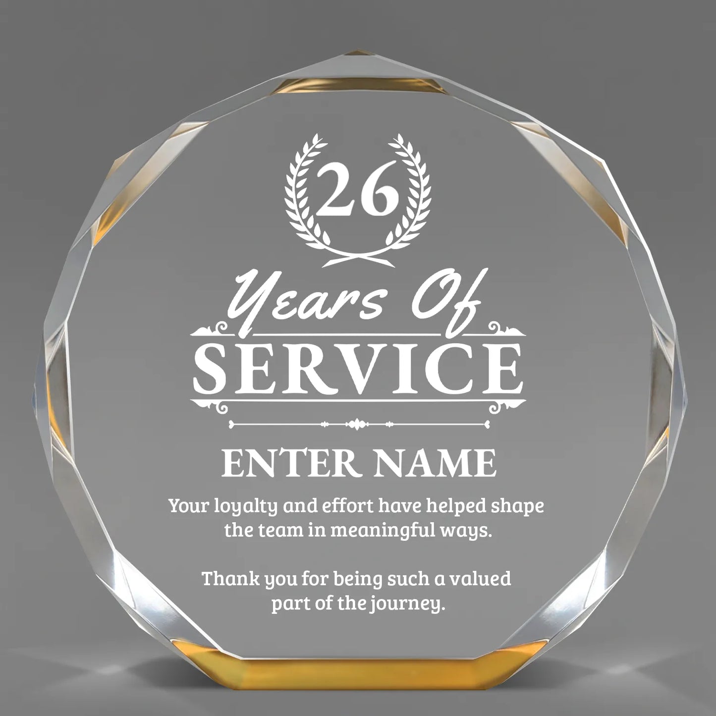 Long Service Awards | Gold Octagon Acrylic Award | Personalize Online – Choose From 5 Designs