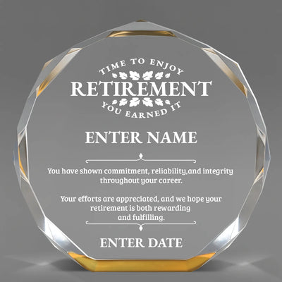 Retirement Awards - Gold Octagon Acrylic Awards - Personalize Online – Choose From 5 Designs