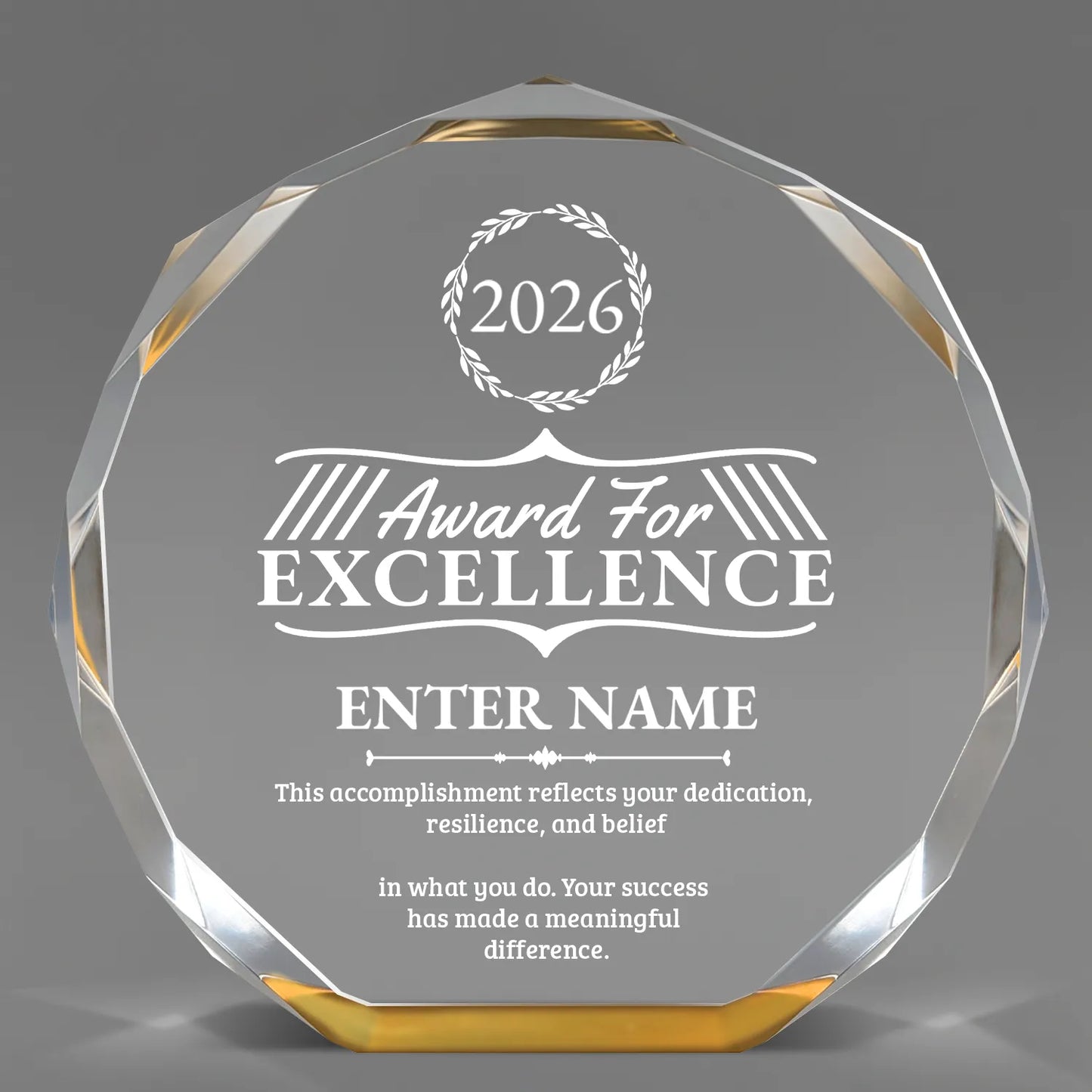 Achievement Awards - Gold Octagon Acrylic Awards - Personalize Online – Choose From 5 Designs