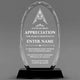 Appreciation Awards - Optical Crystal Glass Oval Facet Awards - Personalize Online – Choose From 5 Designs