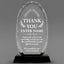 Thank You Awards - Optical Crystal Glass Oval Facet Awards - Personalize Online – Choose From 5 Designs