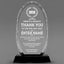 Thank You Awards - Optical Crystal Glass Oval Facet Awards - Personalize Online – Choose From 5 Designs