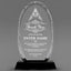 Thank You Awards - Optical Crystal Glass Oval Facet Awards - Personalize Online – Choose From 5 Designs