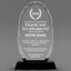 Thank You Awards - Optical Crystal Glass Oval Facet Awards - Personalize Online – Choose From 5 Designs