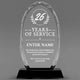 Long Service Awards - Optical Crystal Glass Oval Facet Awards - Personalize Online – Choose From 5 Designs