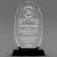 Long Service Awards - Optical Crystal Glass Oval Facet Awards - Personalize Online – Choose From 5 Designs