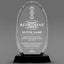 Retirement Awards - Optical Crystal Glass Oval Facet Awards - Personalize Online – Choose From 5 Designs