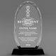 Retirement Awards - Optical Crystal Glass Oval Facet Awards - Personalize Online – Choose From 5 Designs
