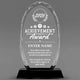 Achievement Awards - Optical Crystal Glass Oval Facet Awards - Personalize Online – Choose From 5 Designs