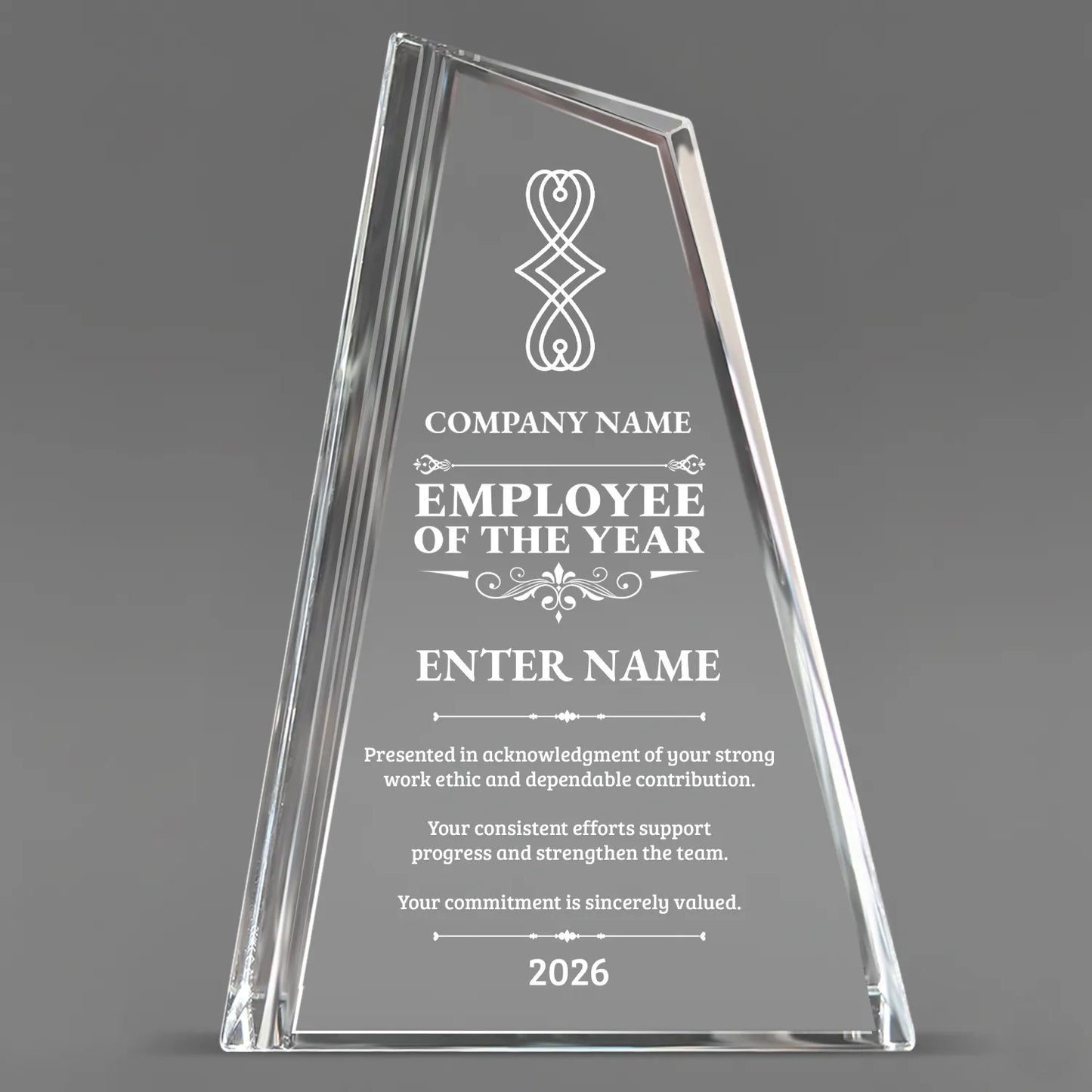 Employee Appreciation Awards - Crystal Peak Awards - Personalize Online – Choose From 5 Designs