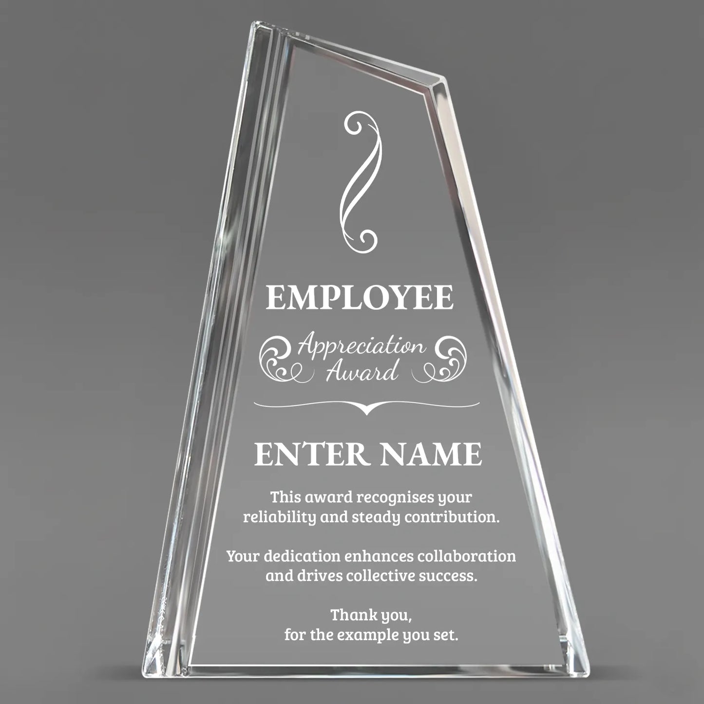 Employee Appreciation Awards - Crystal Peak Awards - Personalize Online – Choose From 5 Designs