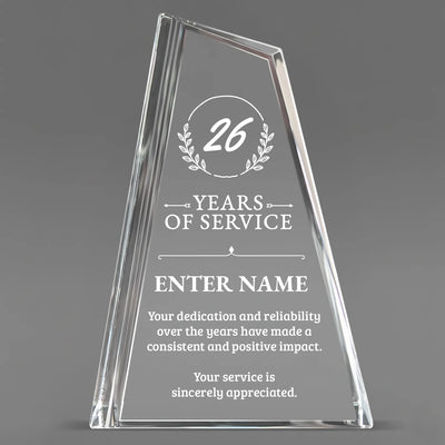 Long Service Awards - Crystal Peak Awards - Personalize Online – Choose From 5 Designs