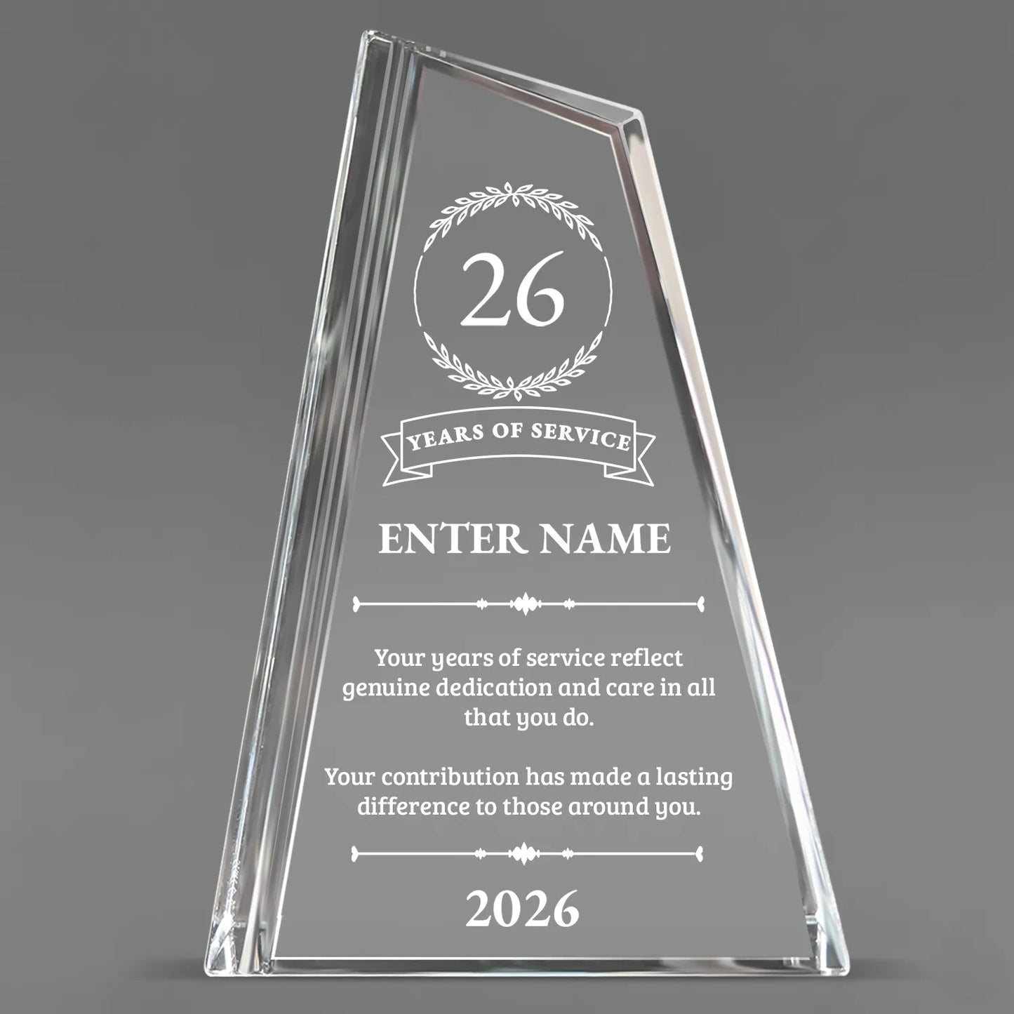 Long Service Awards - Crystal Peak Awards - Personalize Online – Choose From 5 Designs