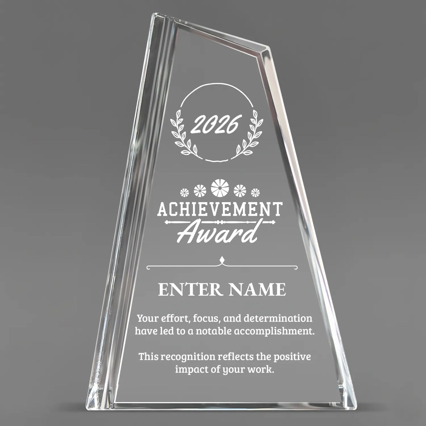 Achievement Awards - Crystal Peak Awards - Personalize Online – Choose From 5 Designs