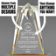 Long Service Awards - Gold Sculpted Star Acrylic Awards - Personalize Online – Choose From 5 Designs