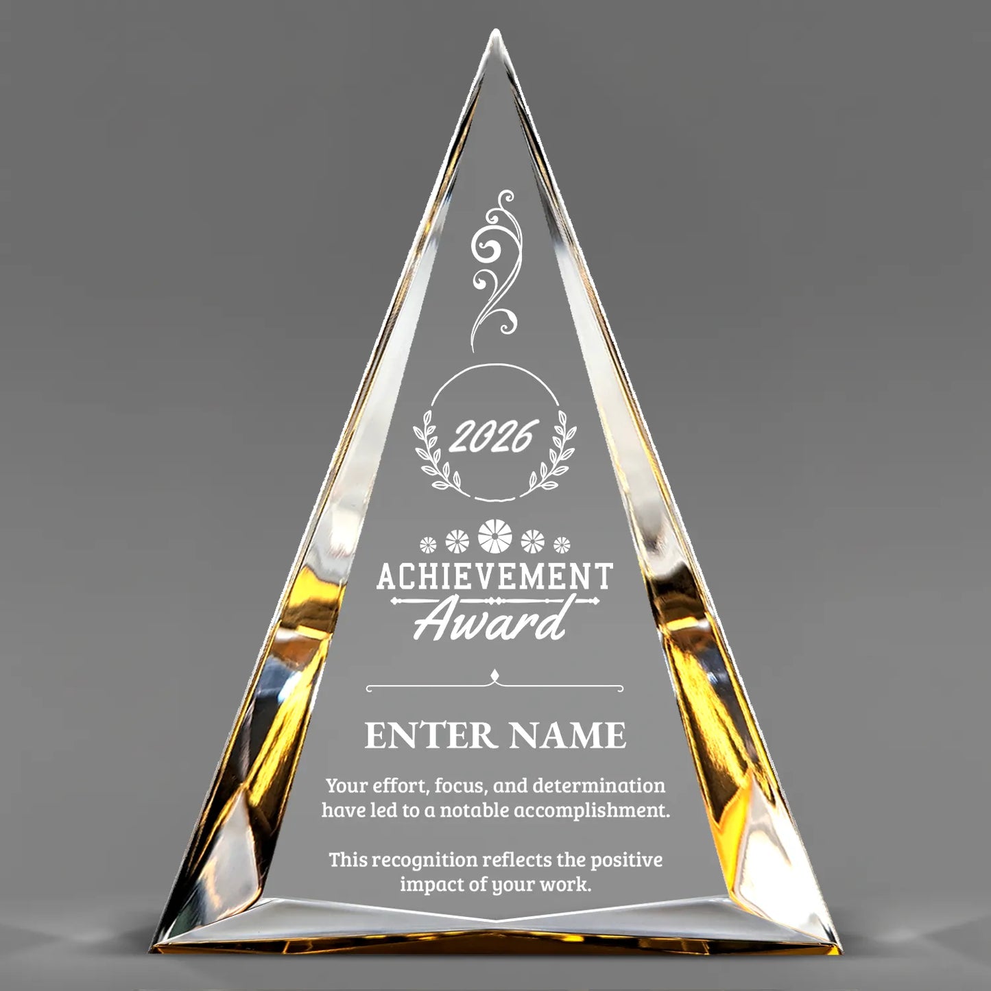 Achievement Awards - Gold Pinnacle Acrylic Awards - Personalize Online – Choose From 5 Designs