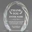 Thank You Awards - Oval Crystal with Decorative Edge Awards - Personalize Online – Choose From 5 Designs