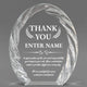 Thank You Awards - Oval Crystal with Decorative Edge Awards - Personalize Online – Choose From 5 Designs