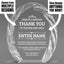 Thank You Awards - Oval Crystal with Decorative Edge Awards - Personalize Online – Choose From 5 Designs