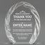 Thank You Awards - Oval Crystal with Decorative Edge Awards - Personalize Online – Choose From 5 Designs