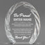 Thank You Awards - Oval Crystal with Decorative Edge Awards - Personalize Online – Choose From 5 Designs